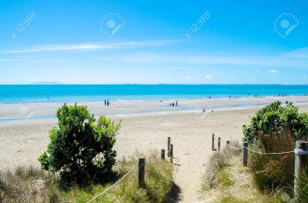 Uma praia perto da casa de temporada