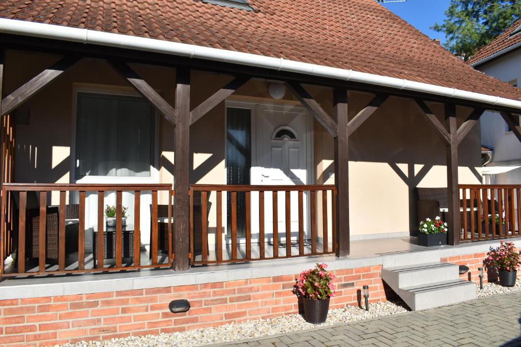 Balkón alebo terasa v ubytovaní Lívia Apartman Hévíz
