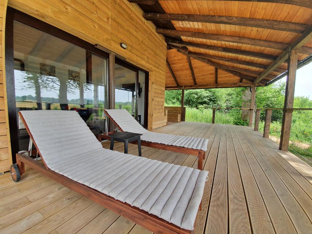 Balkón nebo terasa v ubytování Evergreen house Plitvice