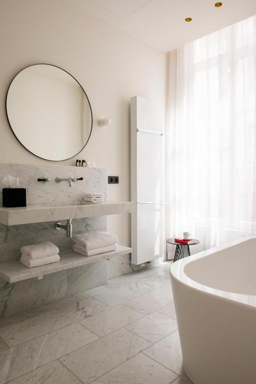 Koupelna v ubytování Hotel Riga