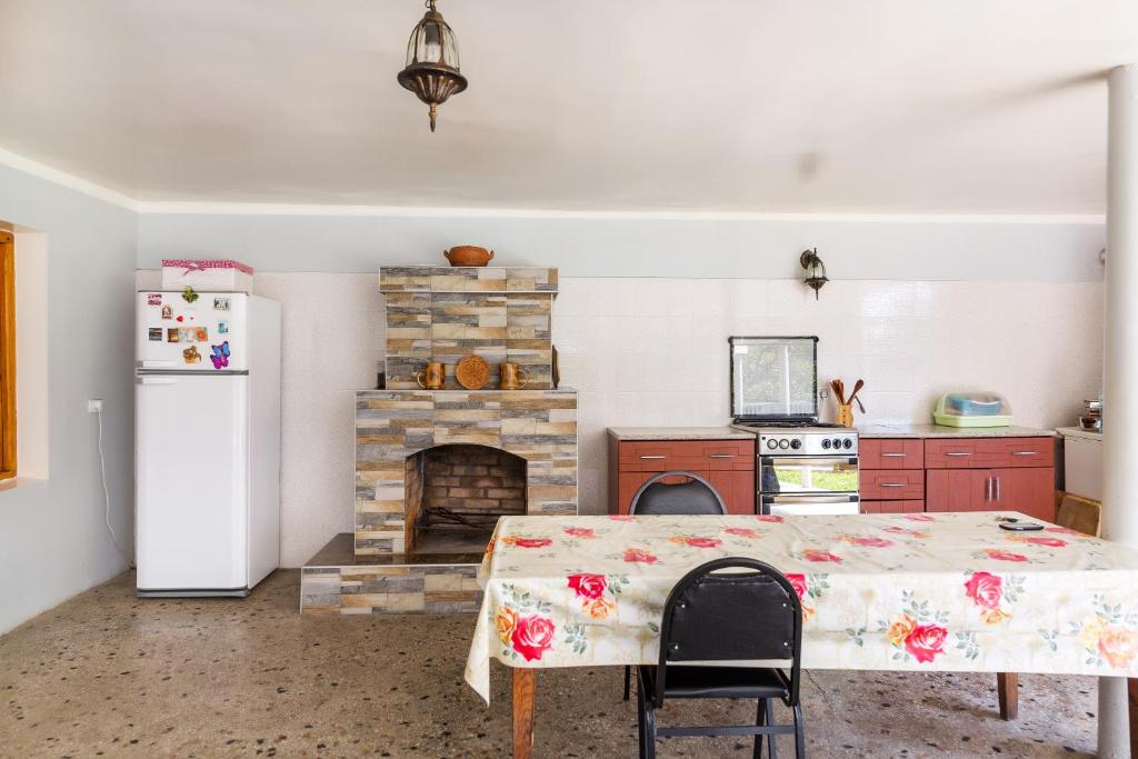 Kuchyň nebo kuchyňský kout v ubytování Guesthouse Vashlovani