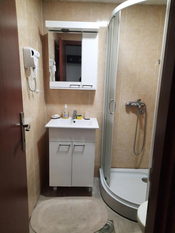 Koupelna v ubytování Apartman Ristic