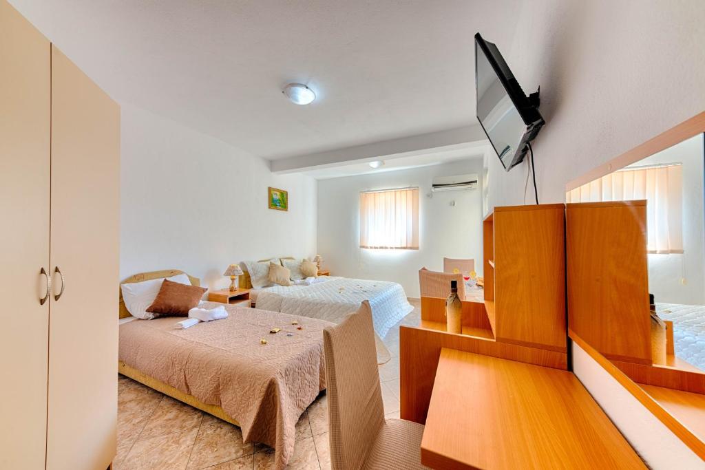TV a/nebo společenská místnost v ubytování HOTEL DANA