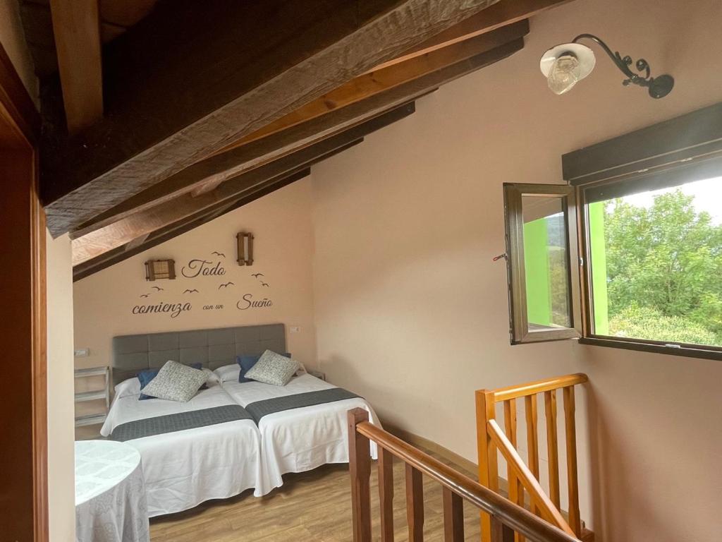 Postel nebo postele na pokoji v ubytování Mar y Montaña