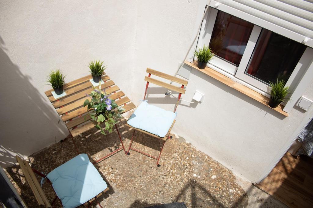 Balkon lub taras w obiekcie Malagueña Salerosa "Apartamento - estudio con terraza" En casa típica de 1 a 4 dormitorios