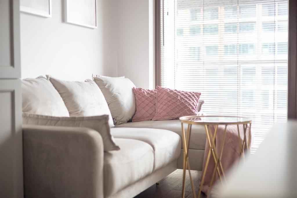 Posedenie v ubytovaní Burakowska Pastel Elegant Apartment