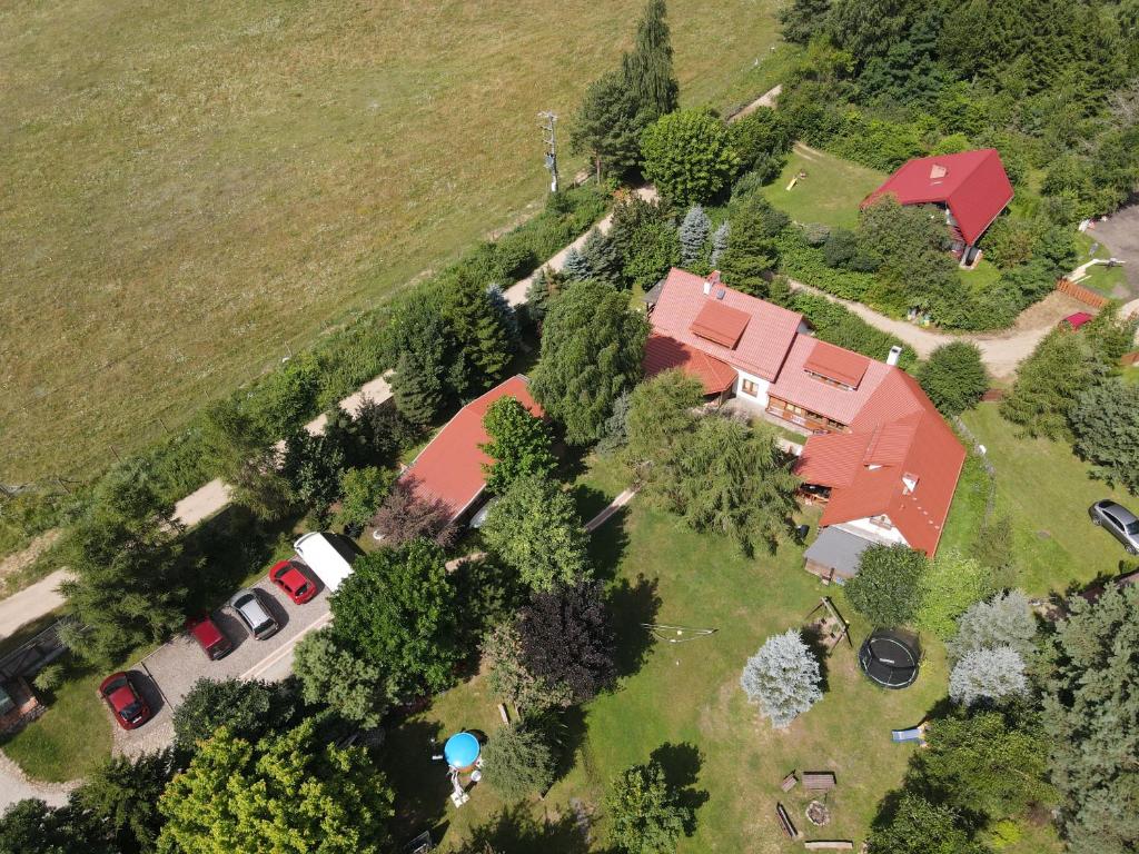 Pohľad z vtáčej perspektívy na ubytovanie Agroturystyka Leśna Dolinka