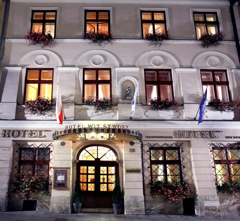 Exteriér alebo vchod do ubytovania Hotel Wit Stwosz