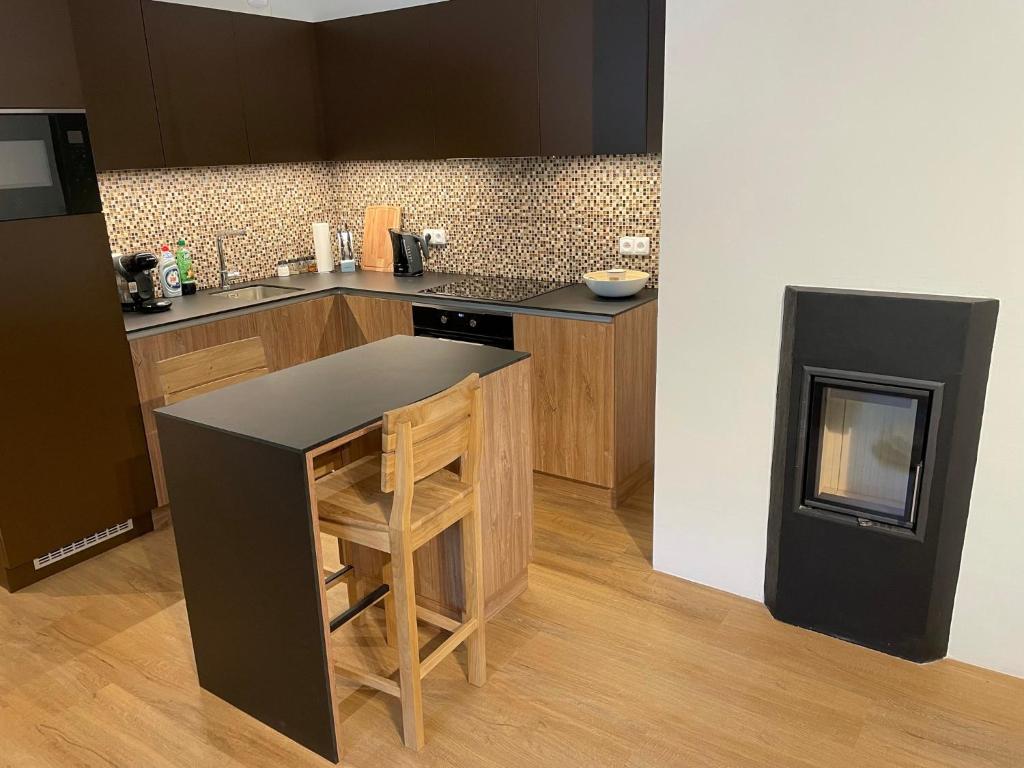 Kuchyň nebo kuchyňský kout v ubytování Apartmány NETA Velké Karlovice, Polanský Dvůr