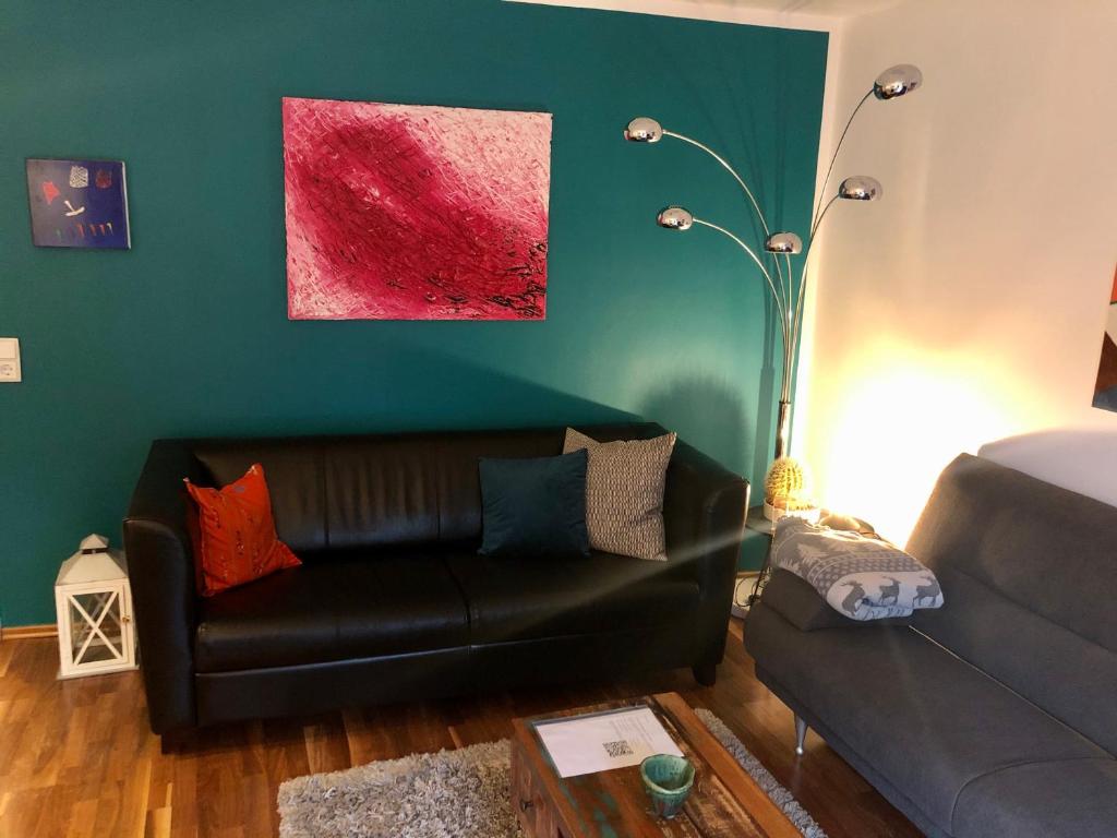 Posezení v ubytování Ferienwohnung Palmenalm