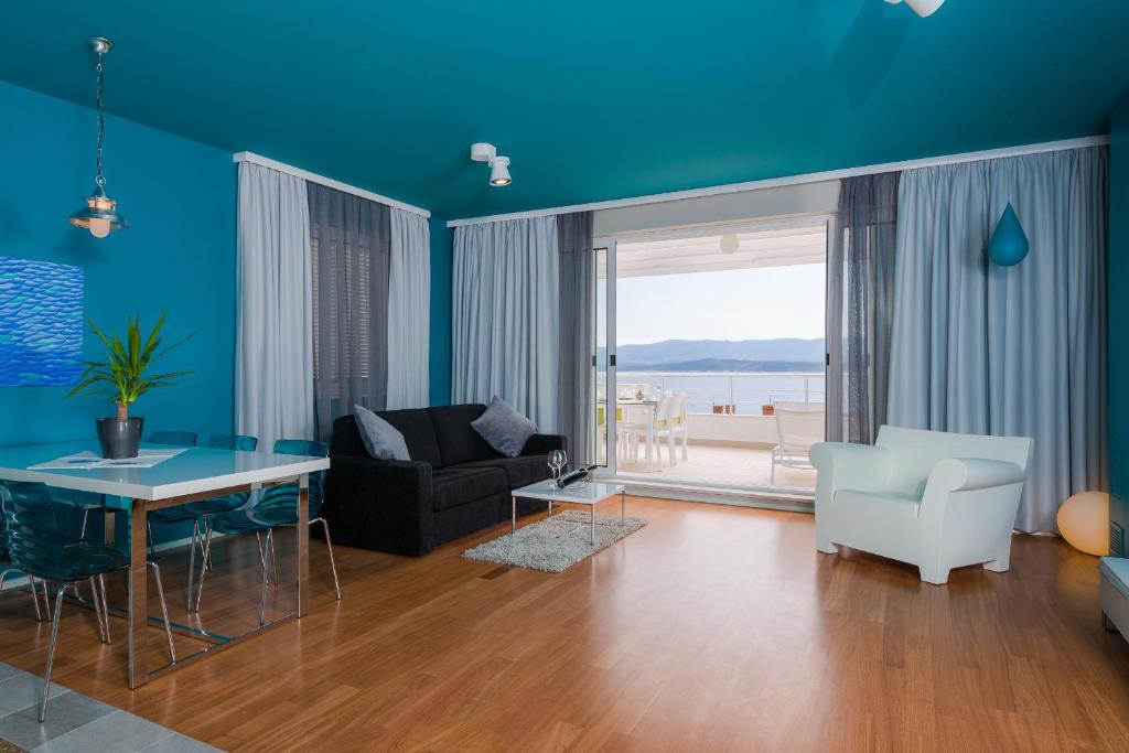 Posezení v ubytování Apartments Villa Azzurra Bol