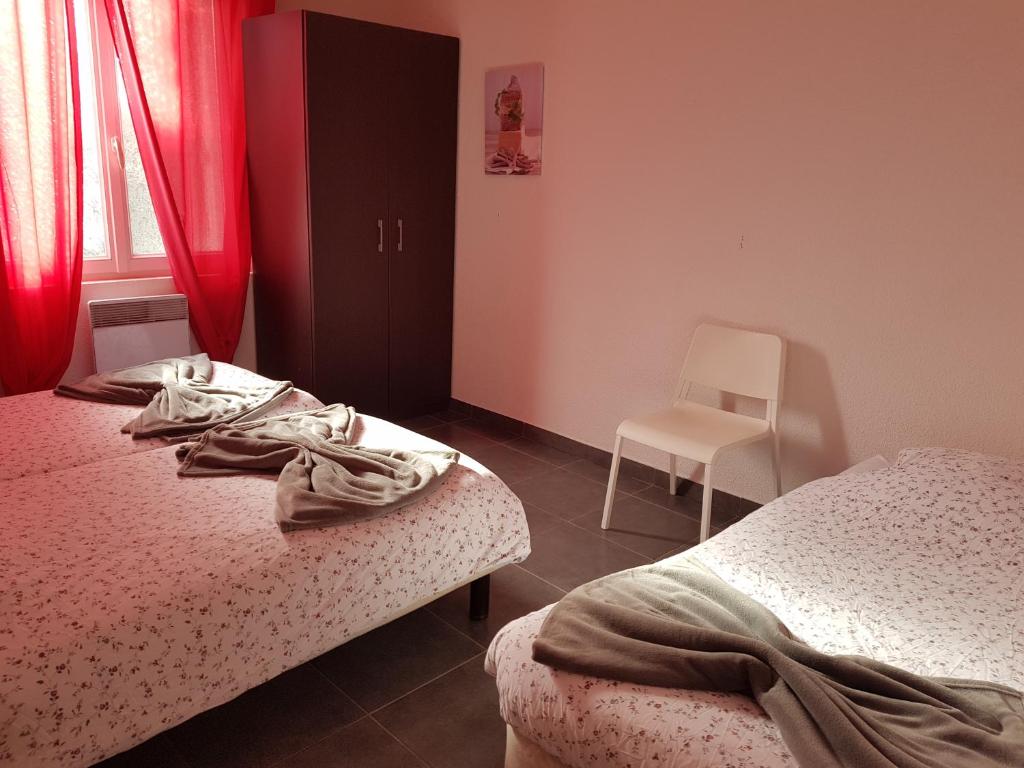 Postel nebo postele na pokoji v ubytování Maison Saint Matteo