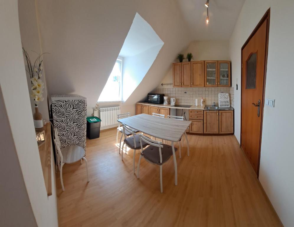 Kuchyňa alebo kuchynka v ubytovaní Krynica Zdrój Apartament II piętro - Apartamenty w Górach i nad Morzem