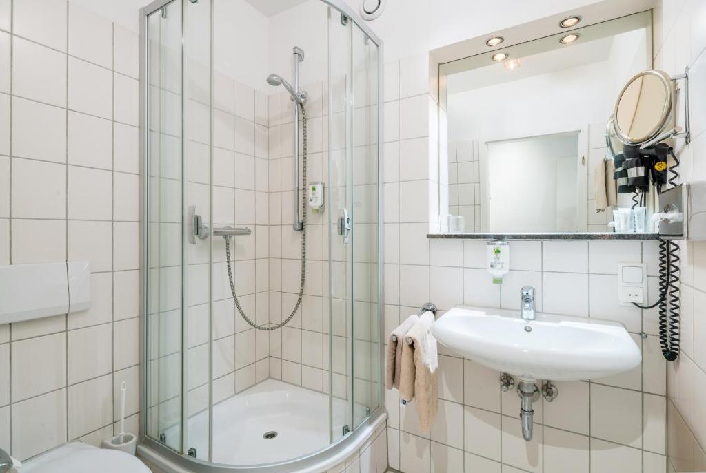 Koupelna v ubytování Hotel Blumlage