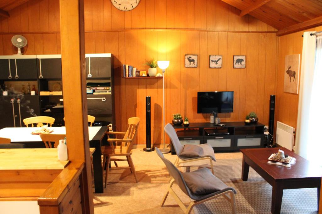 TV a/nebo společenská místnost v ubytování Chalet Ardennais 240 - La Boverie - Rendeux