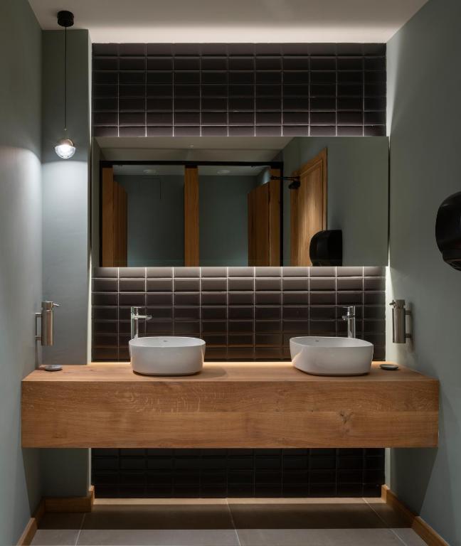 Koupelna v ubytování Hotel Ciudad de Logroño