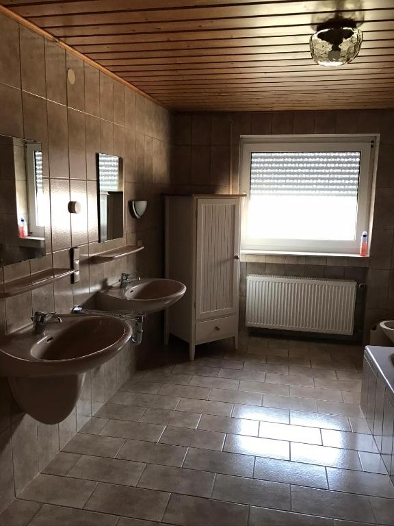 Koupelna v ubytování Gästehaus Zur Schmiede
