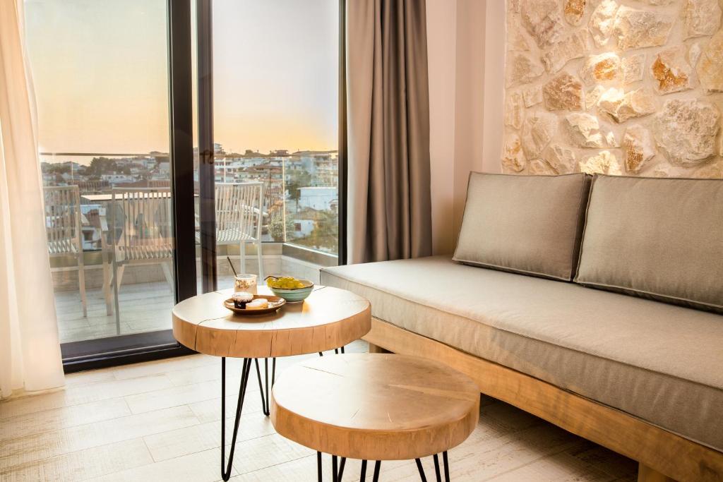 Posezení v ubytování Kali Thea Suites