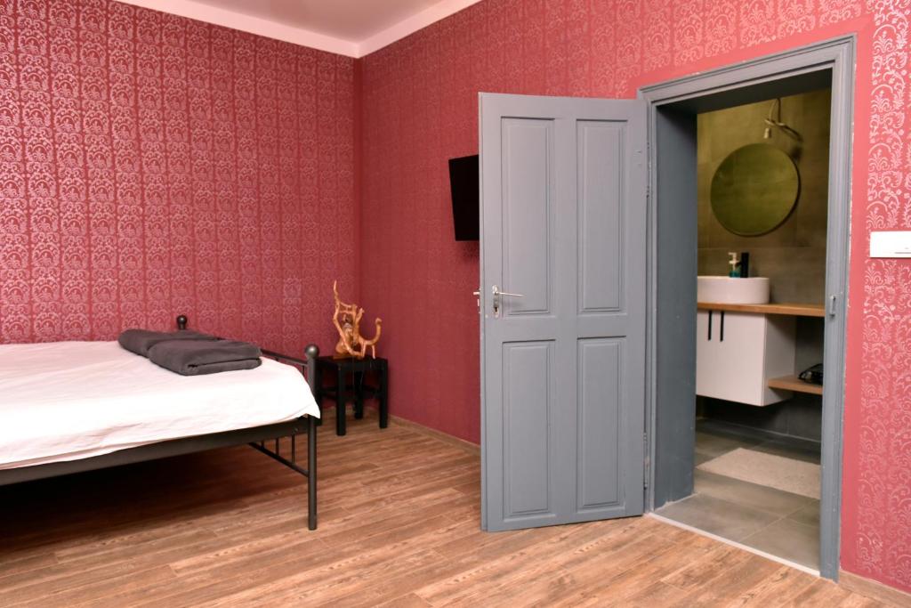 Postel nebo postele na pokoji v ubytování Vacation house Stala la la
