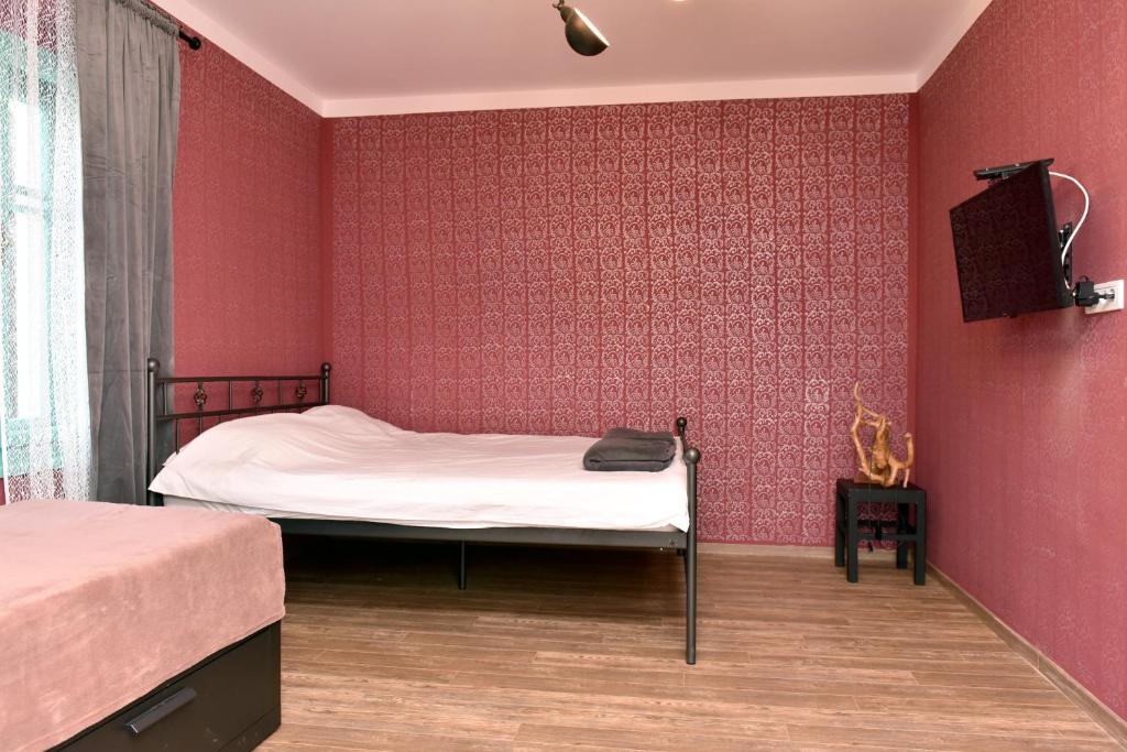 Postel nebo postele na pokoji v ubytování Vacation house Stala la la