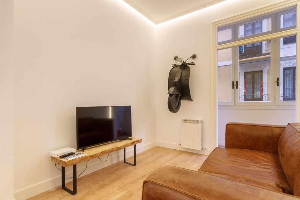 TV a/nebo společenská místnost v ubytování Vivienda Turística Estilosa en la Zona Vieja