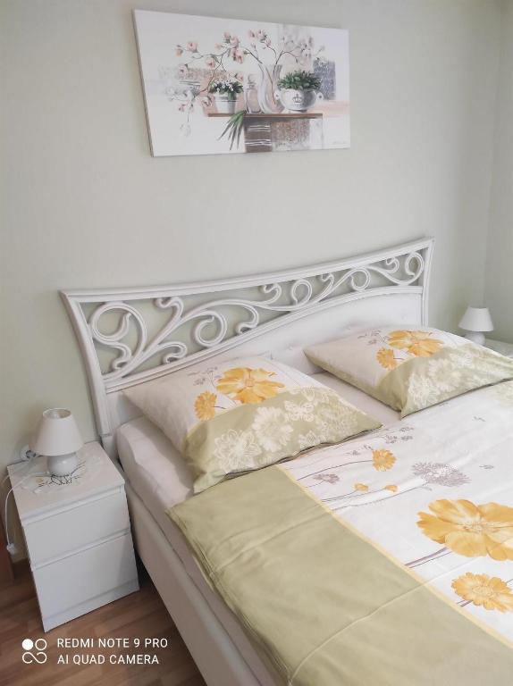 Postel nebo postele na pokoji v ubytování Haus Mühlenheim