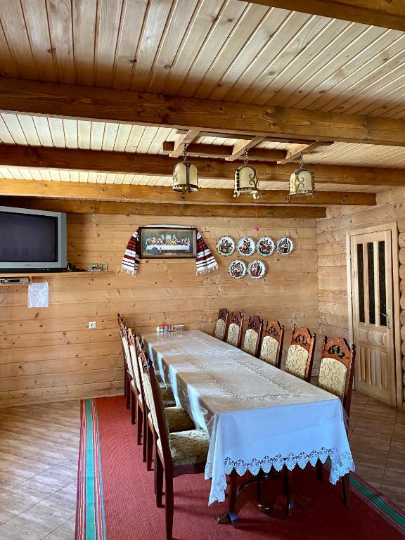 TV a/nebo společenská místnost v ubytování Villa PidStromom