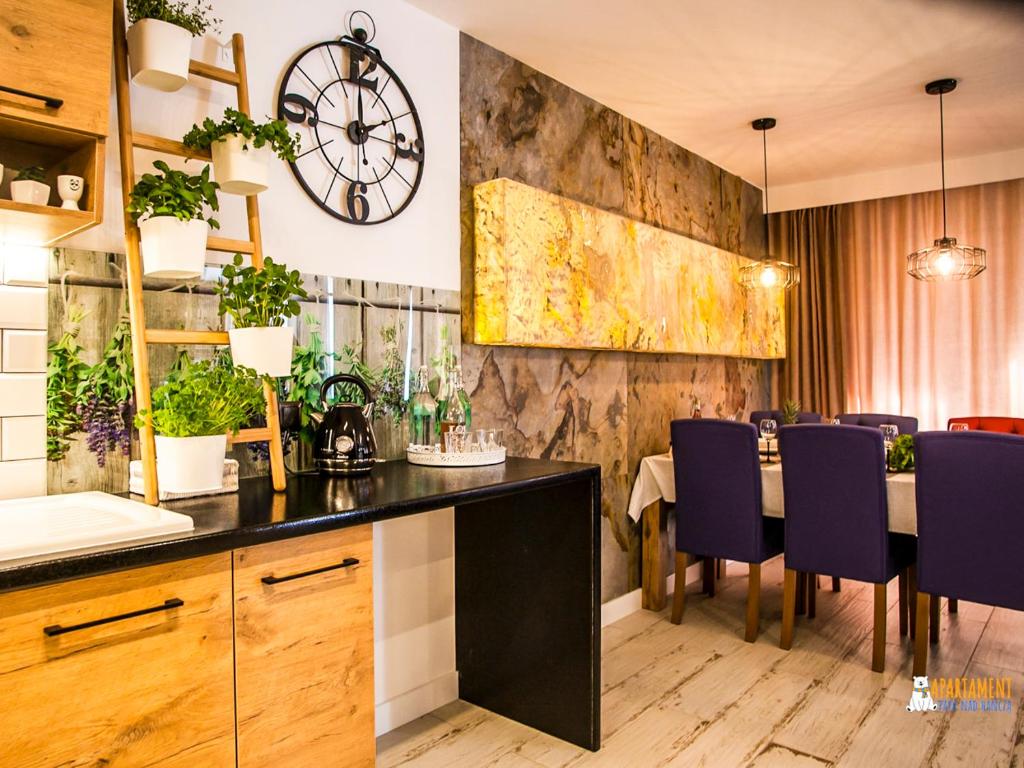 Kuchyňa alebo kuchynka v ubytovaní Apartament Park nad Hańczą