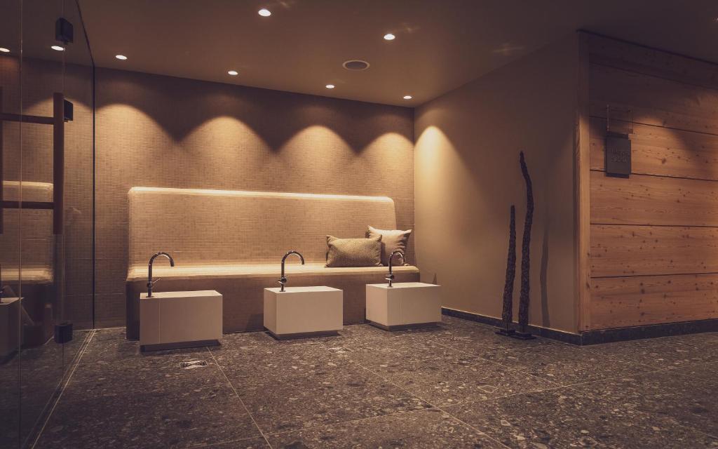 Koupelna v ubytování Hotel Waldhuus