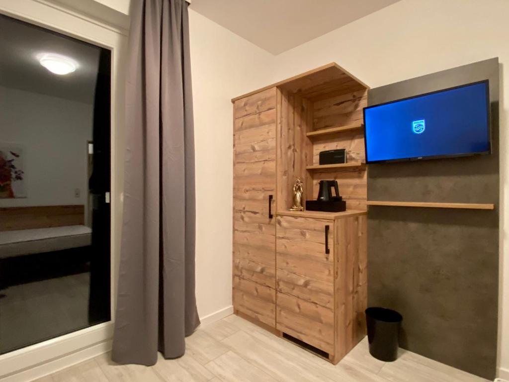 Kuchyň nebo kuchyňský kout v ubytování Hostel Harzer Hof