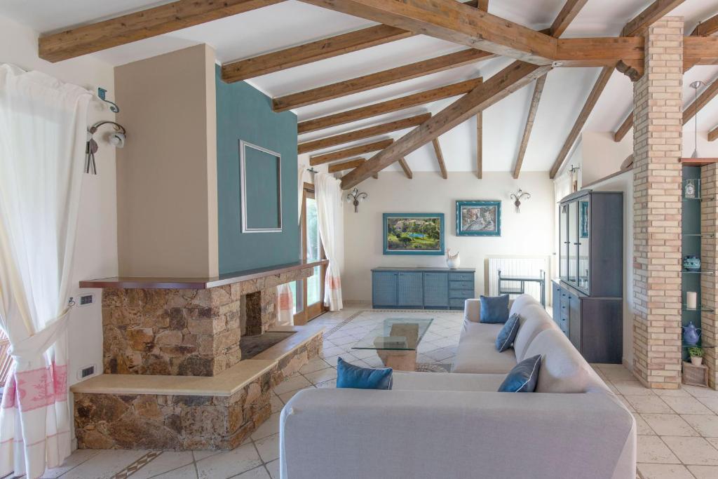 Een zitgedeelte bij Villa Palmetto