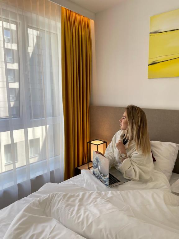 Posteľ alebo postele v izbe v ubytovaní Arche Hotel Krakowska