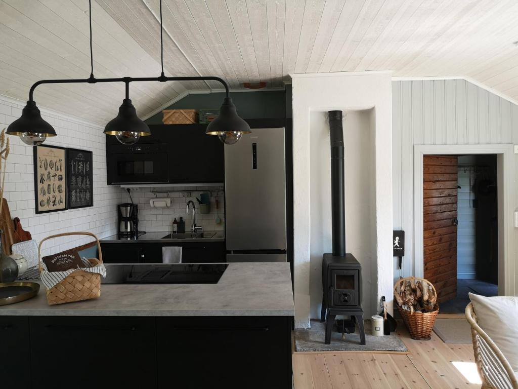 Kuchyň nebo kuchyňský kout v ubytování Smedjan cottage