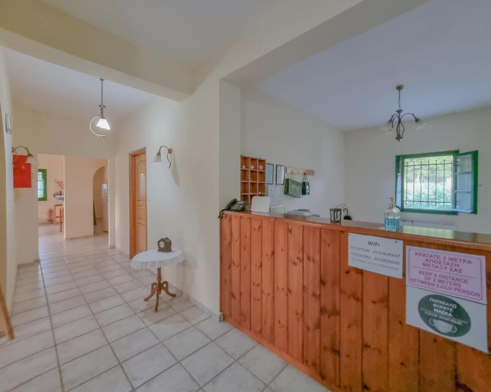 Kuchyň nebo kuchyňský kout v ubytování Hotel Spiridoula