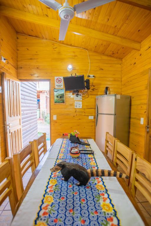 Postel nebo postele na pokoji v ubytování Cabañas La Quinta
