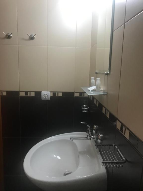 Koupelna v ubytování Family Hotel Astra
