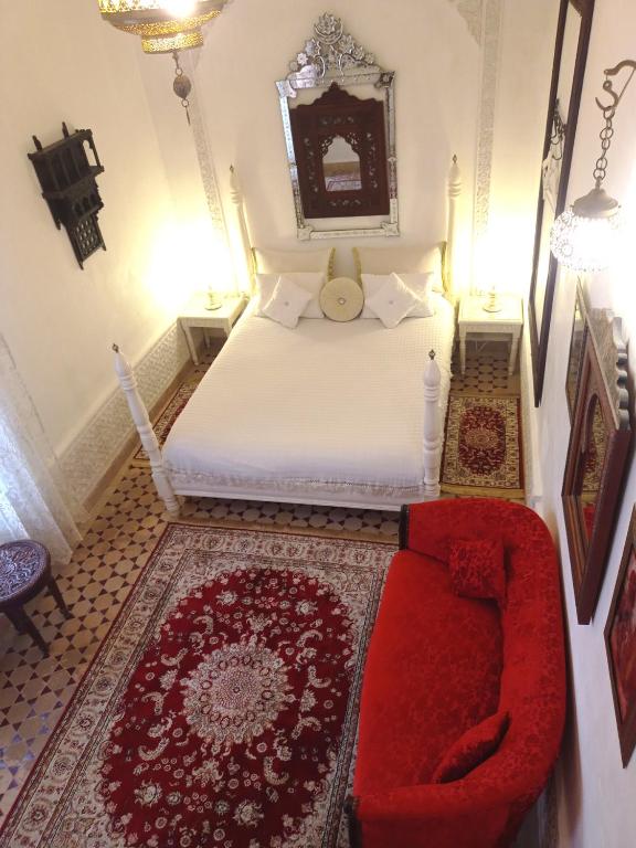 Postel nebo postele na pokoji v ubytování Riad Dar Arsama