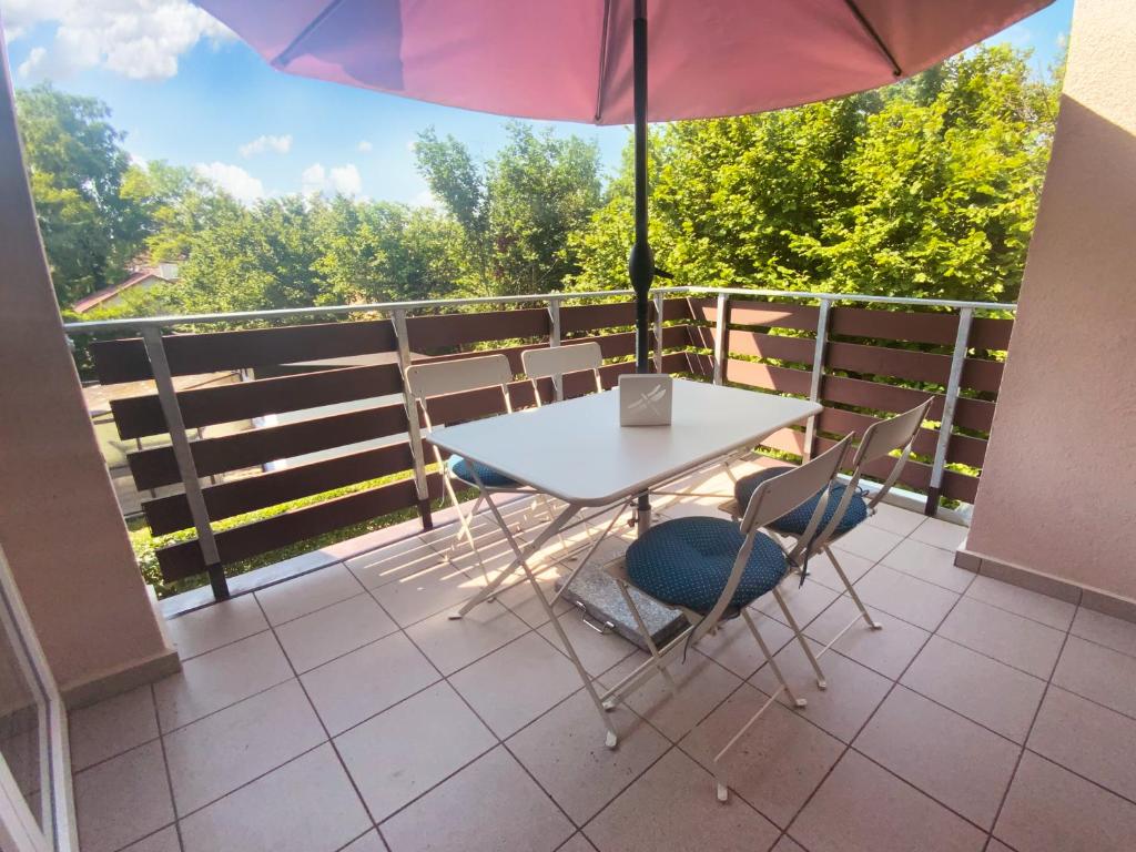 Balkón alebo terasa v ubytovaní TópART Apartman I