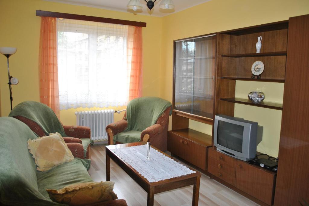 TV a/nebo společenská místnost v ubytování Apartmán Viktorie