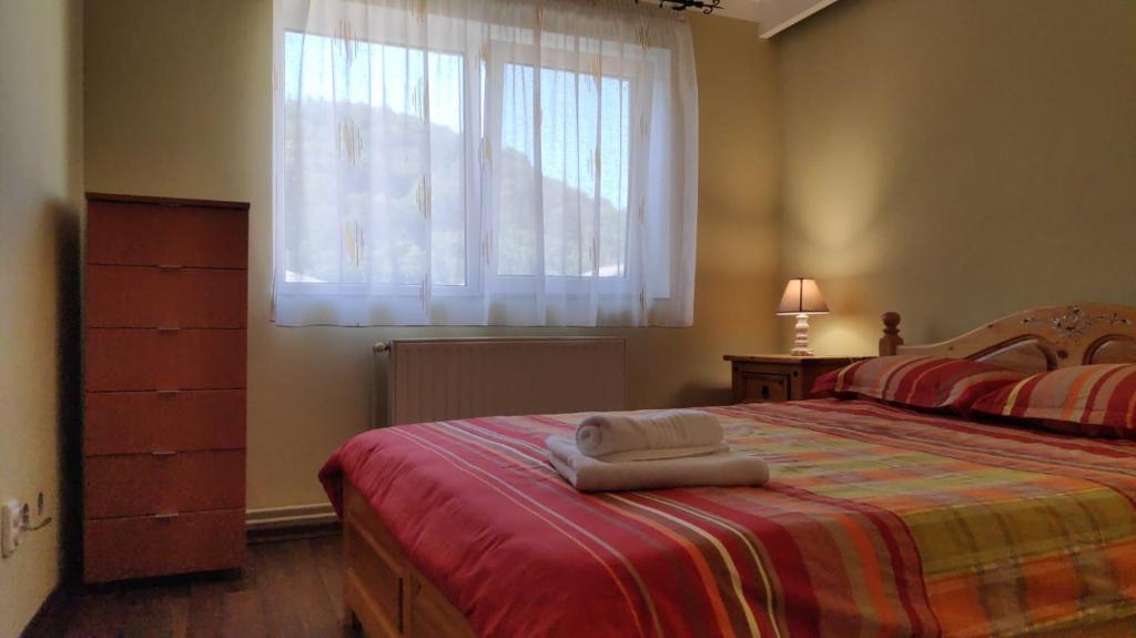 Giường trong phòng chung tại Apartament Mariuca