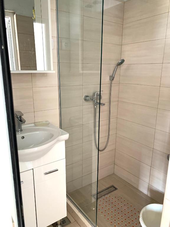 Koupelna v ubytování Colic apartments
