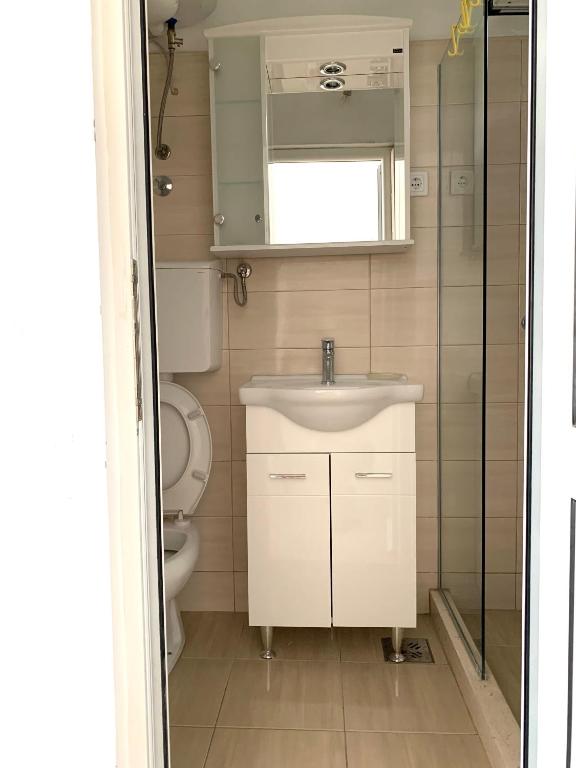 Koupelna v ubytování Colic apartments
