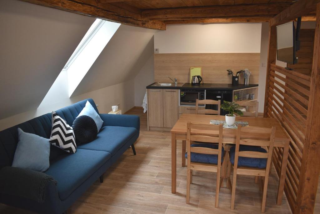 Kuchyň nebo kuchyňský kout v ubytování Apartmán Růžák