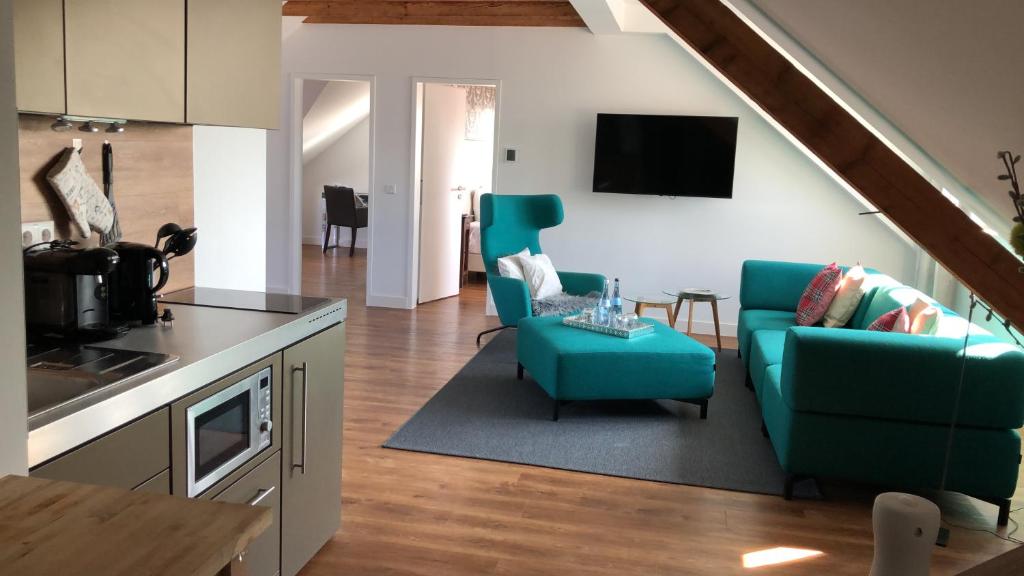 Kuchyň nebo kuchyňský kout v ubytování H23 Hotel Stuttgart