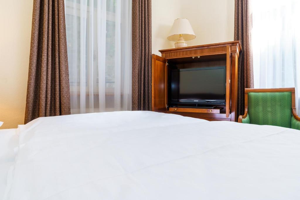 Spa Hotel Anglický Dvůr的电视和/或娱乐中心