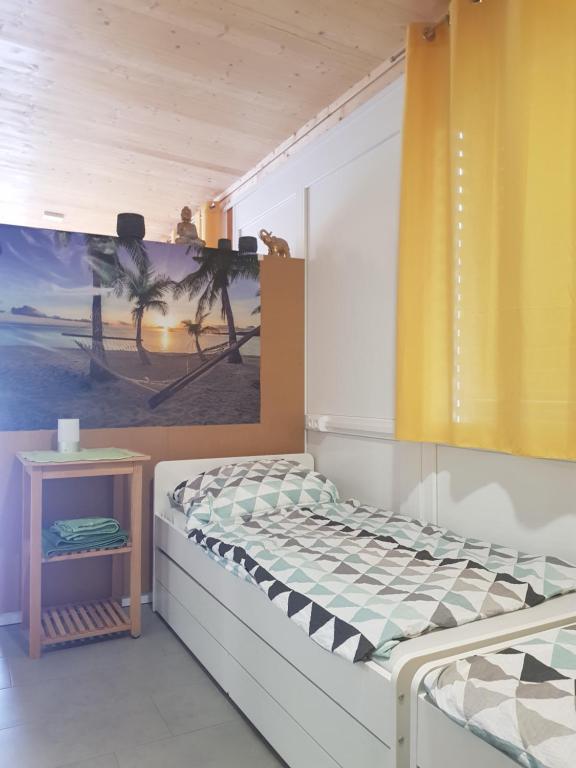 Postel nebo postele na pokoji v ubytování Kleblach 90, 9753 Lind im Drautal