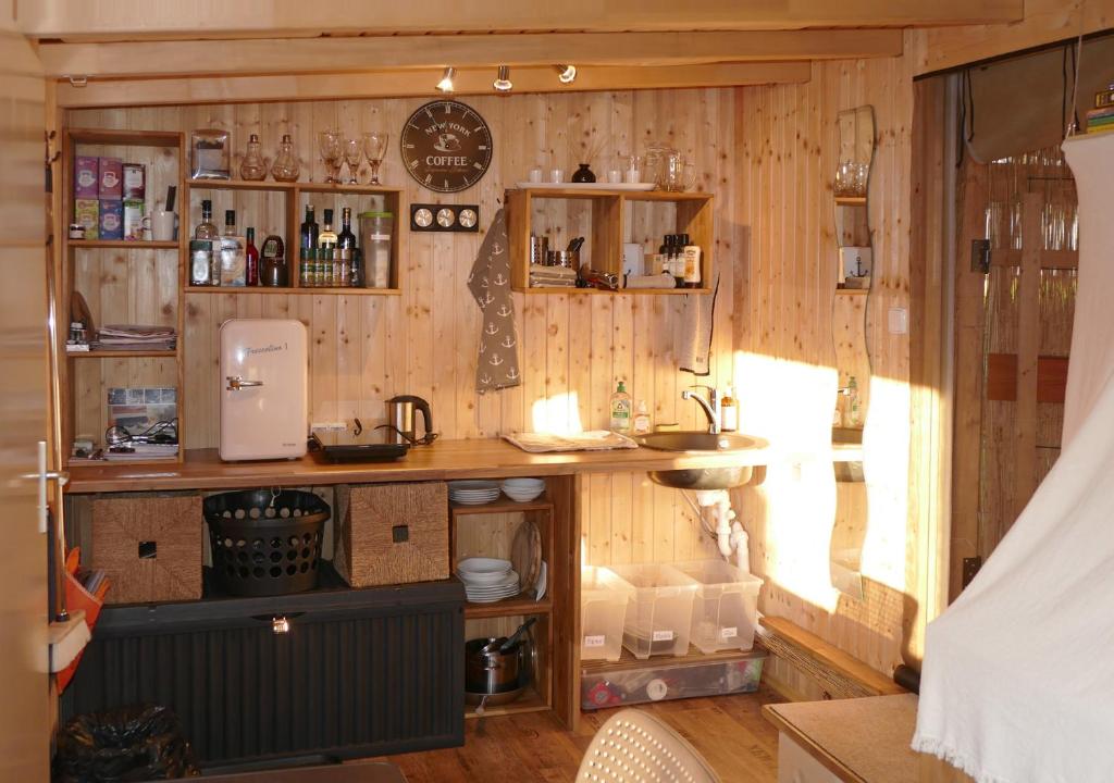 Kuchyň nebo kuchyňský kout v ubytování Refugio del Lago