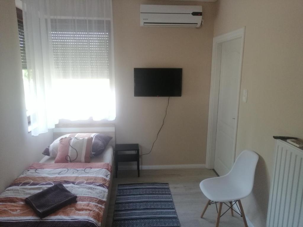 TV a/nebo společenská místnost v ubytování Cserke Apartmanház