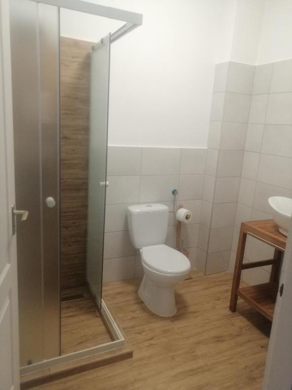 Koupelna v ubytování Cserke Apartmanház