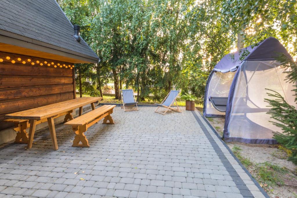 Vonkajšia záhrada v ubytovaní U Leona